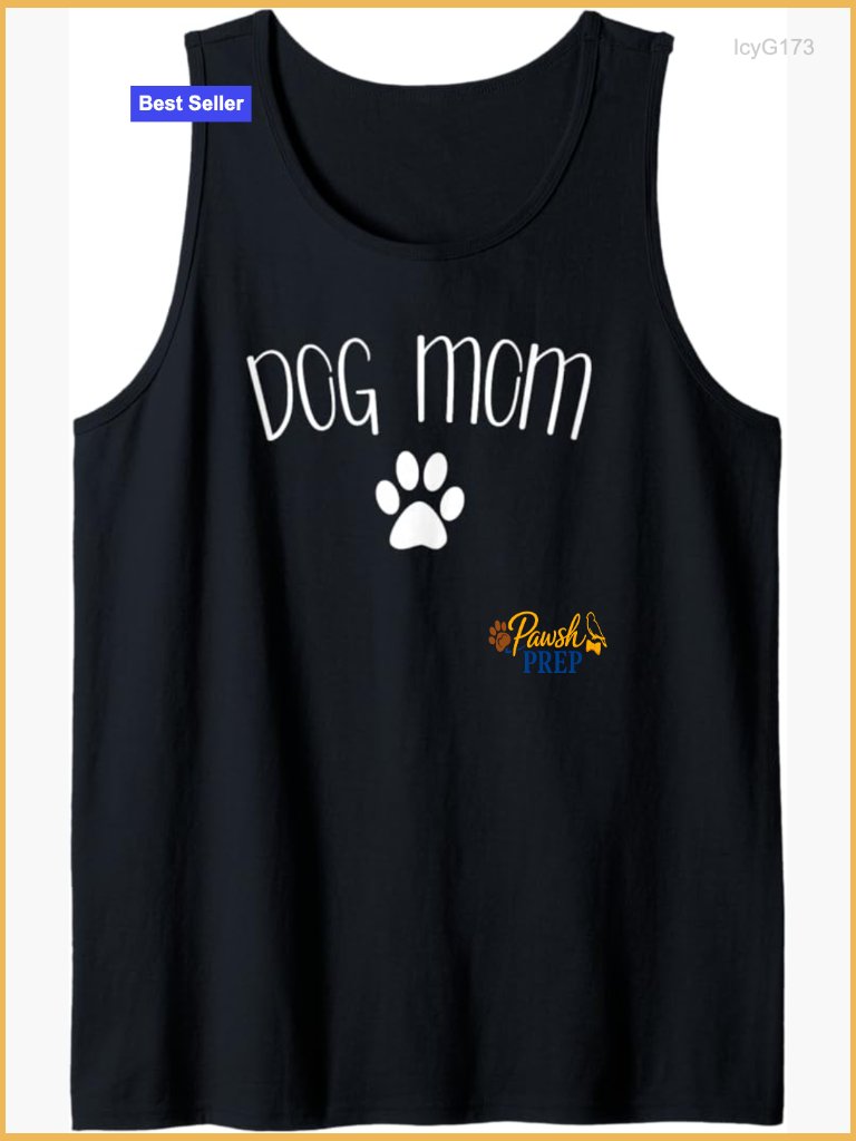 Dog Mom Graphic Tank Top, Lightweight Cotton, Classic Fit, Sleeveless